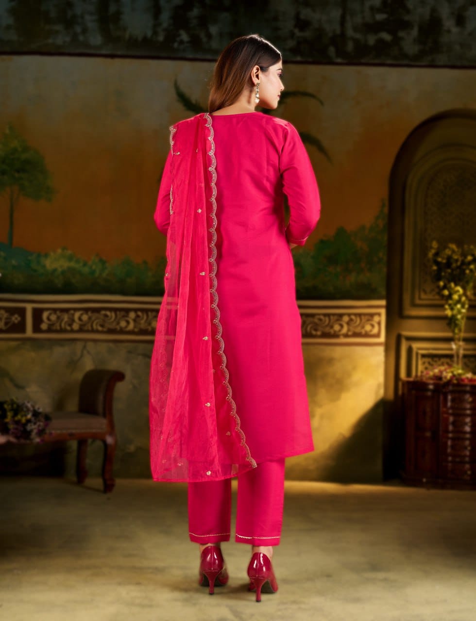 Fully Stitched Kurta and Pant &amp; Dupatta Set