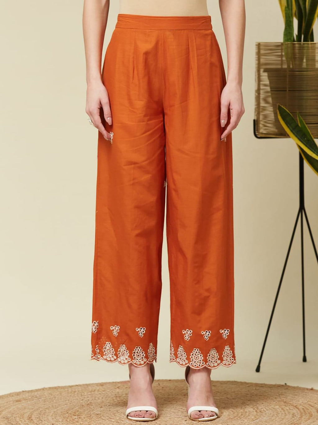 Orange Schiffil Suit