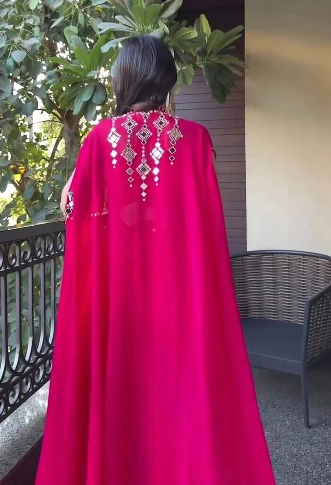 Pink Mirror Lehenga&nbsp
