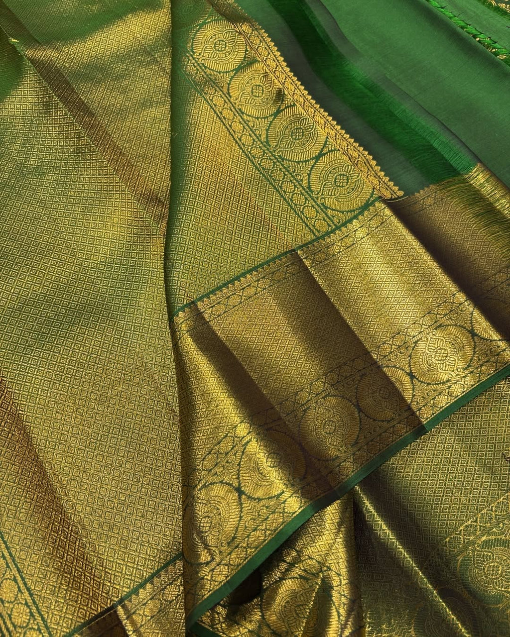 BANARASI SOFT SILK SAREE-GREEN