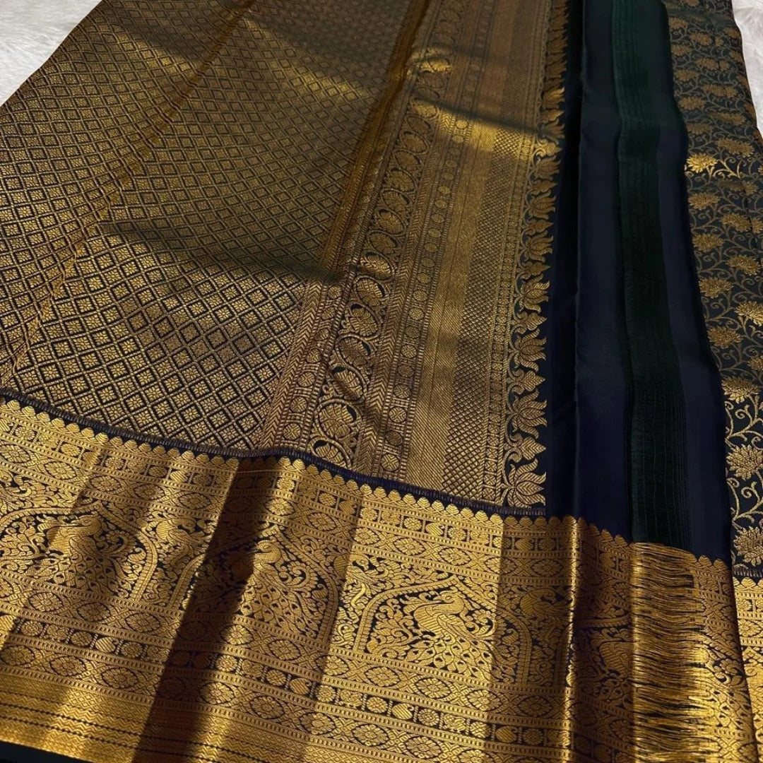 BANARASI SOFT SILK SAREE-BUE