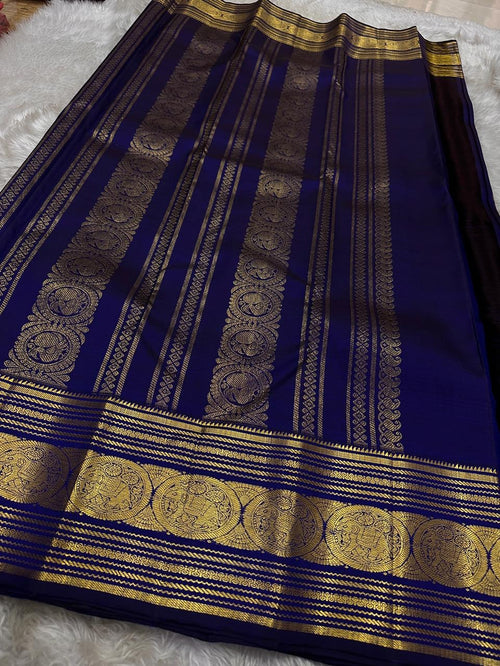 BANARASI SOFT SILK SAREE-BLUE,GREEN,PURPLE