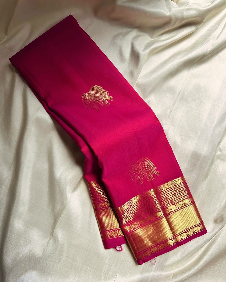 BANARASI SOFT SILK SAREE-PINK