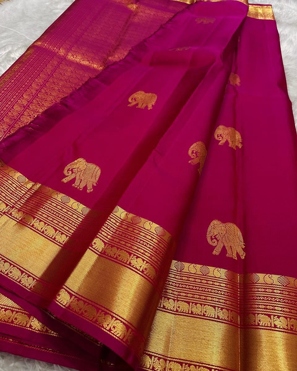 BANARASI SOFT SILK SAREE-PINK