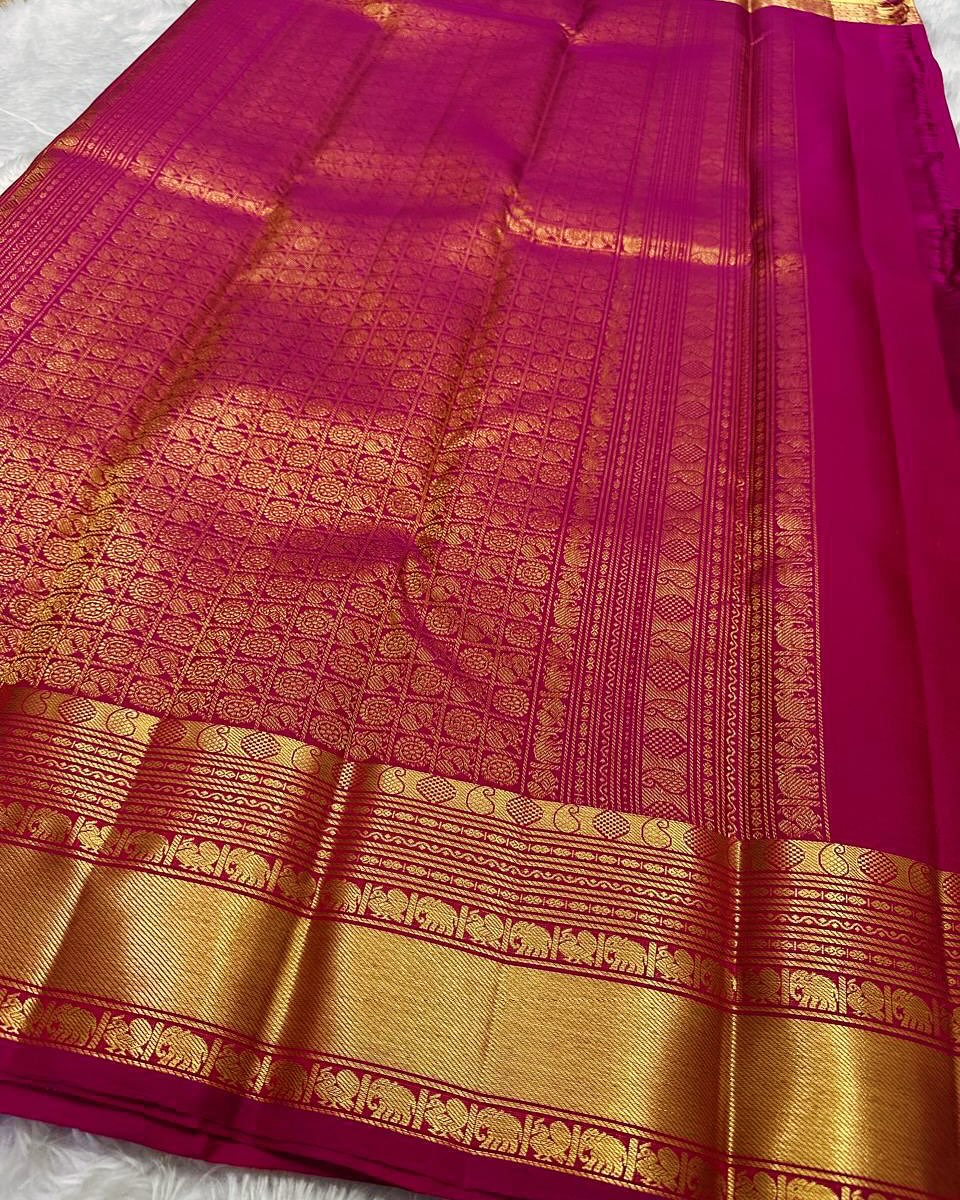 BANARASI SOFT SILK SAREE-PINK