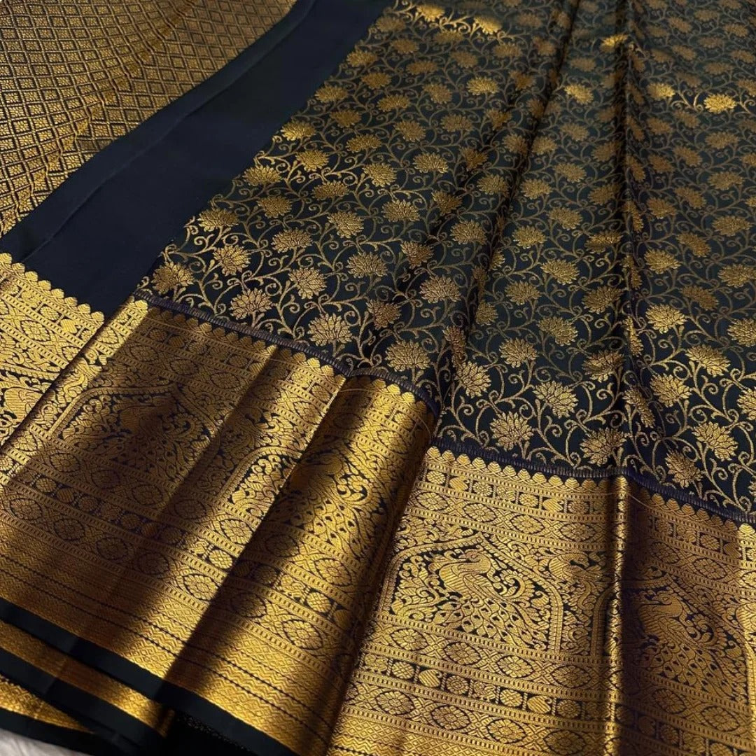 BANARASI SOFT SILK SAREE-BLUE
