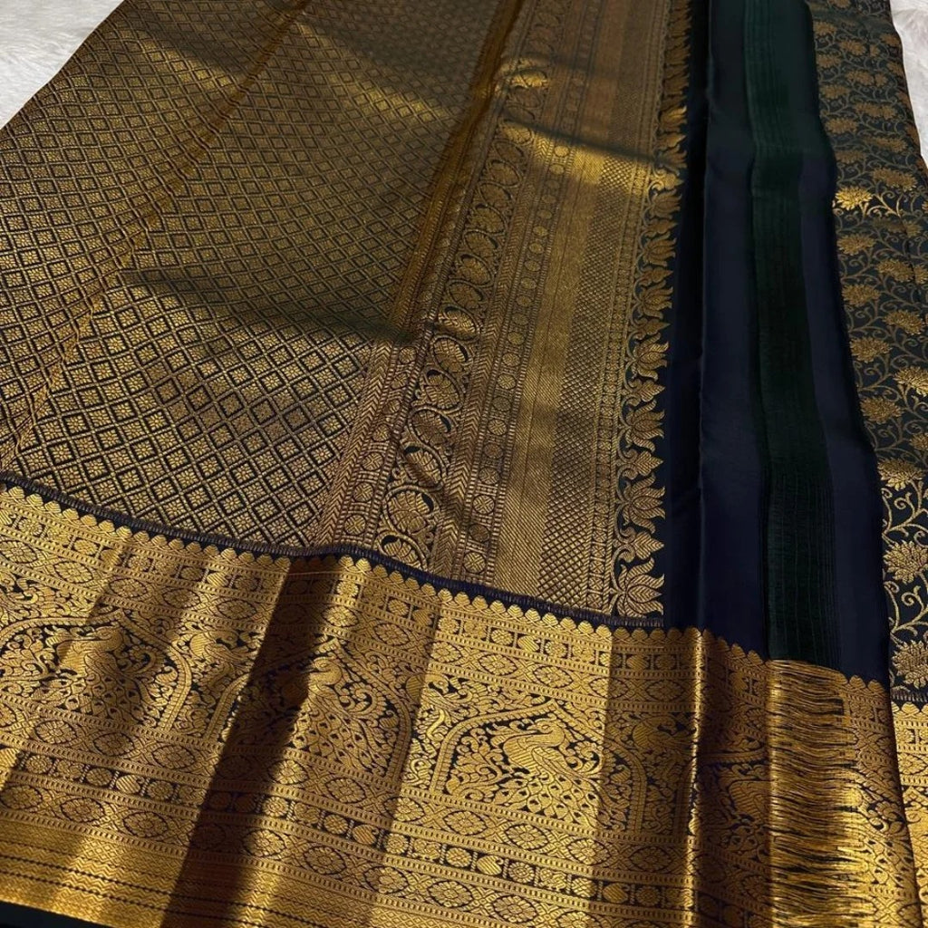 BANARASI SOFT SILK SAREE-BLUE