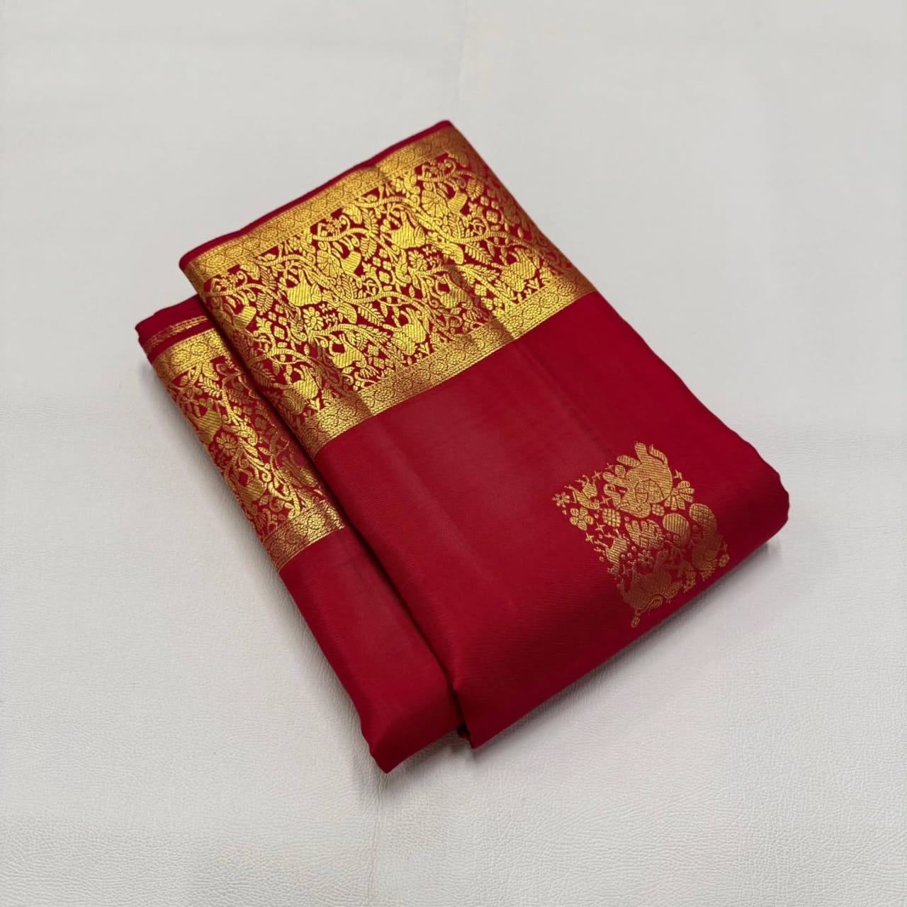 BANARASI SOFT SILK SAREE-RED