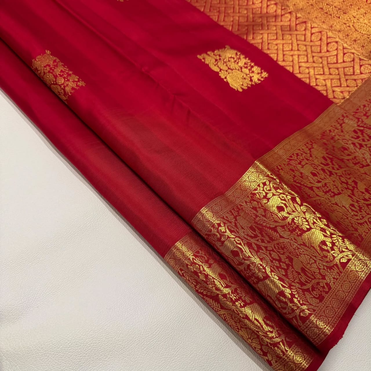 BANARASI SOFT SILK SAREE-RED