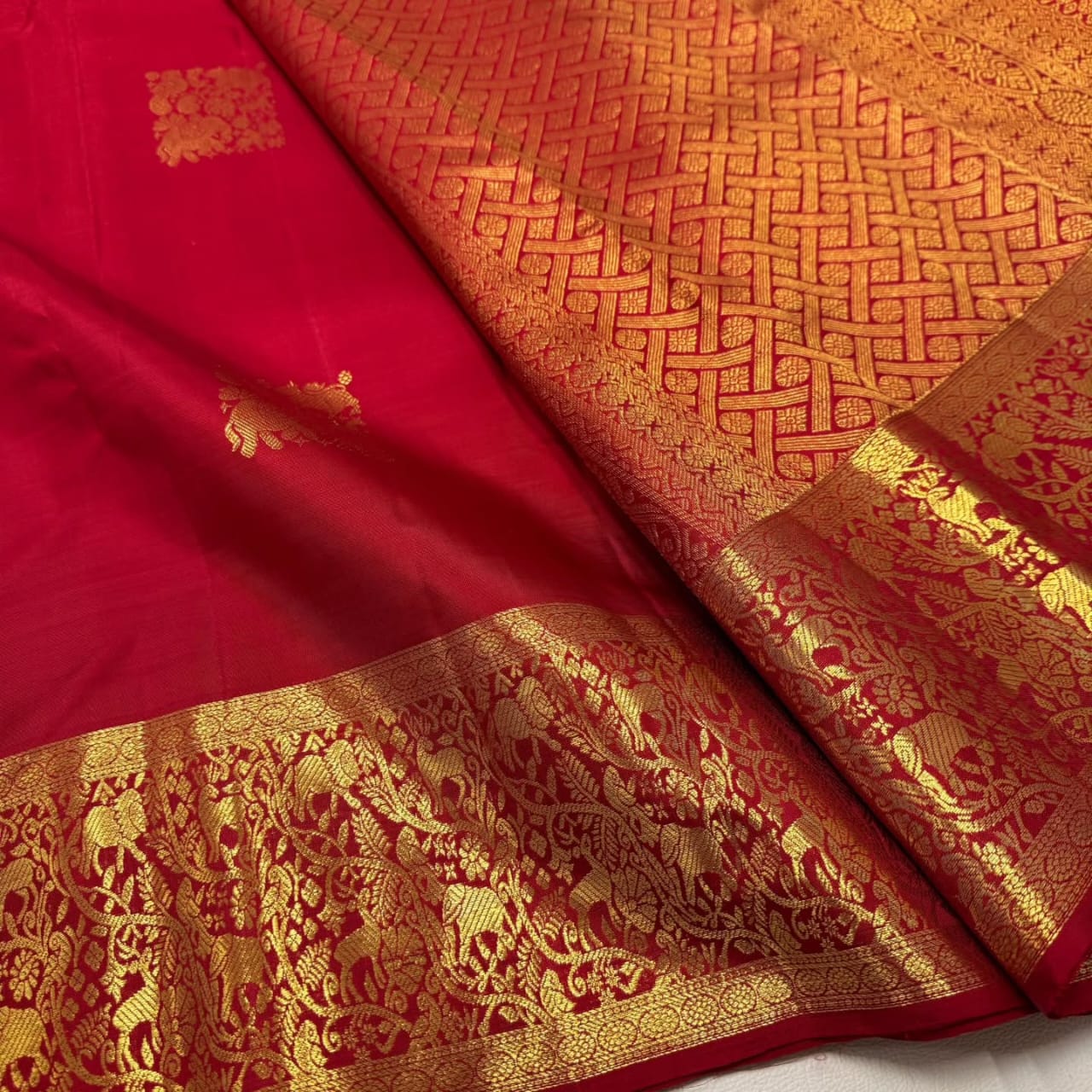 BANARASI SOFT SILK SAREE-RED