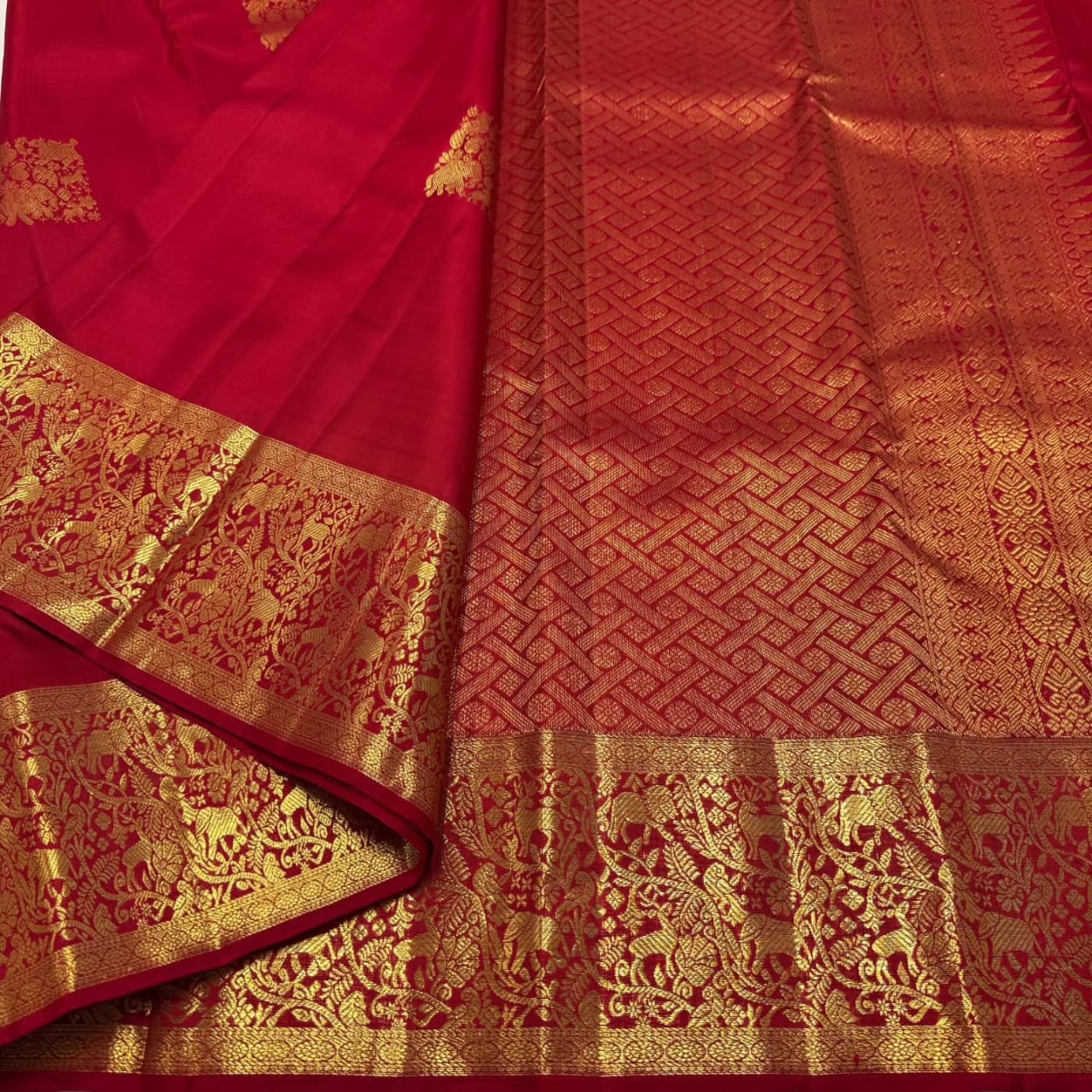 BANARASI SOFT SILK SAREE-RED